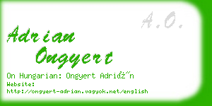 adrian ongyert business card